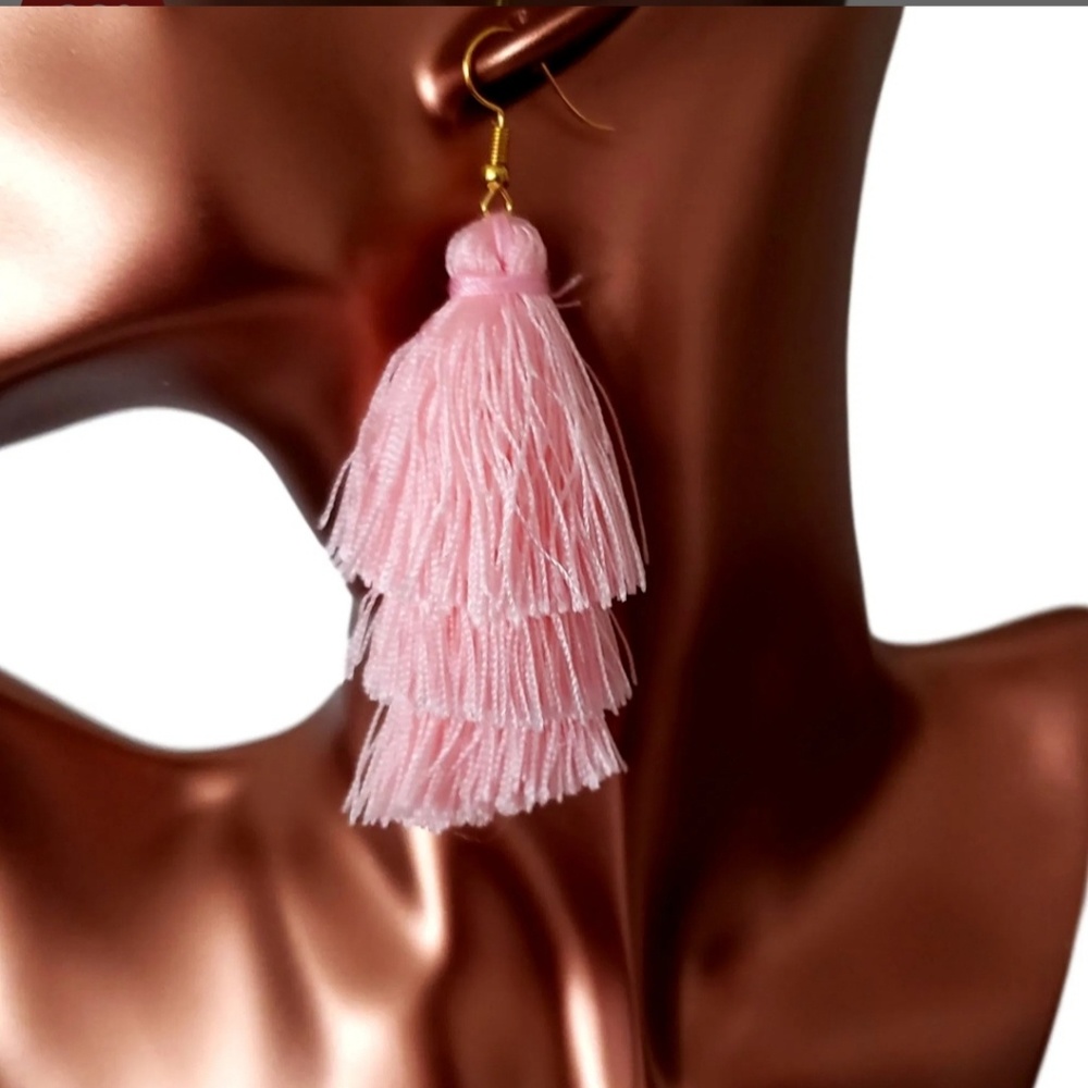 Pinkalicious Bohemian Statement Tassel EarringJO&M